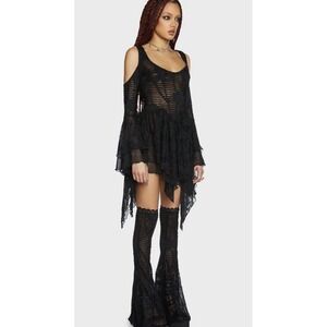 Widow Dollskill Walk In The Woods Lace Vampire Whimsigoth Dress Women XS Black